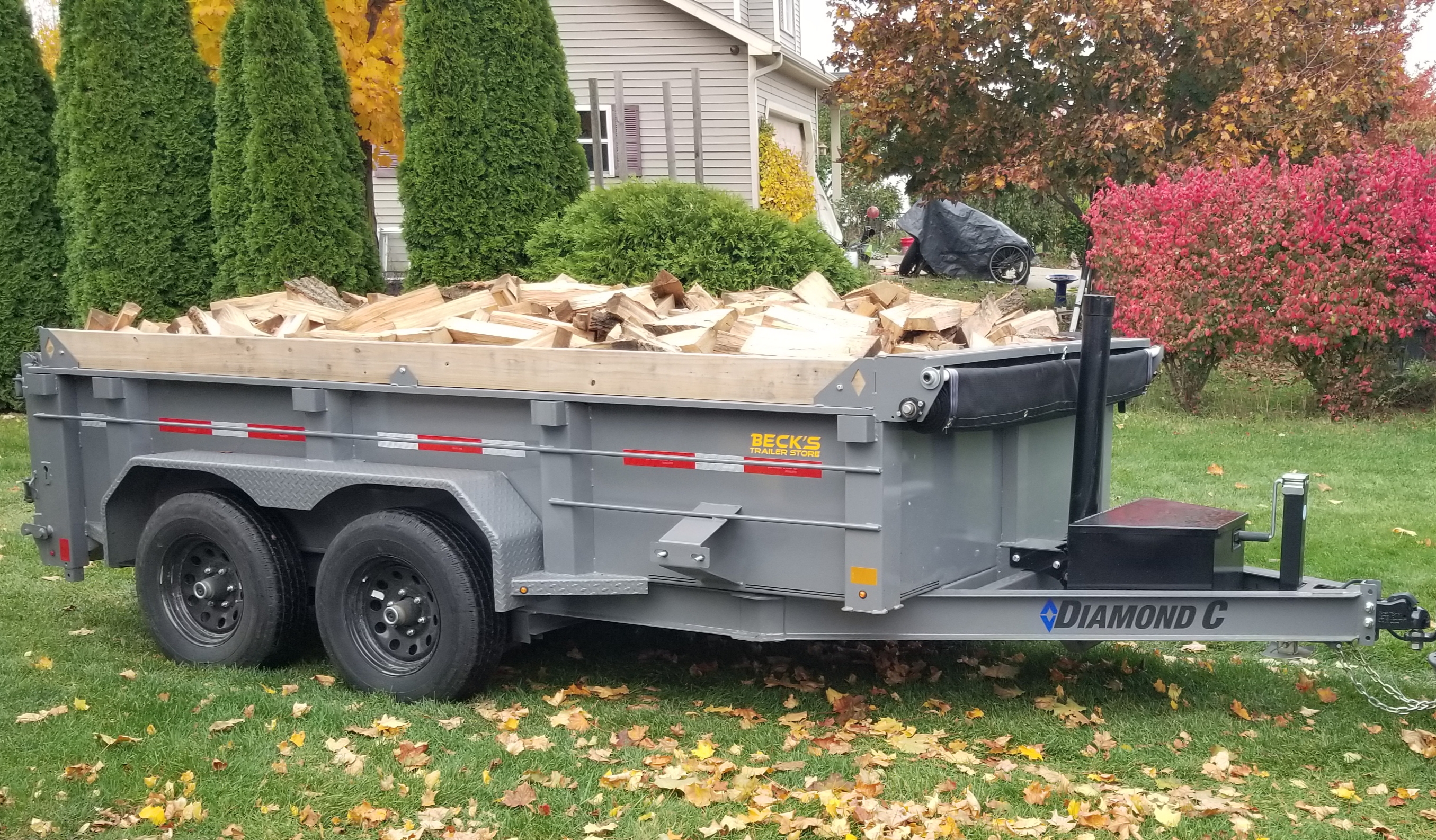Clean firewood ready for delivery